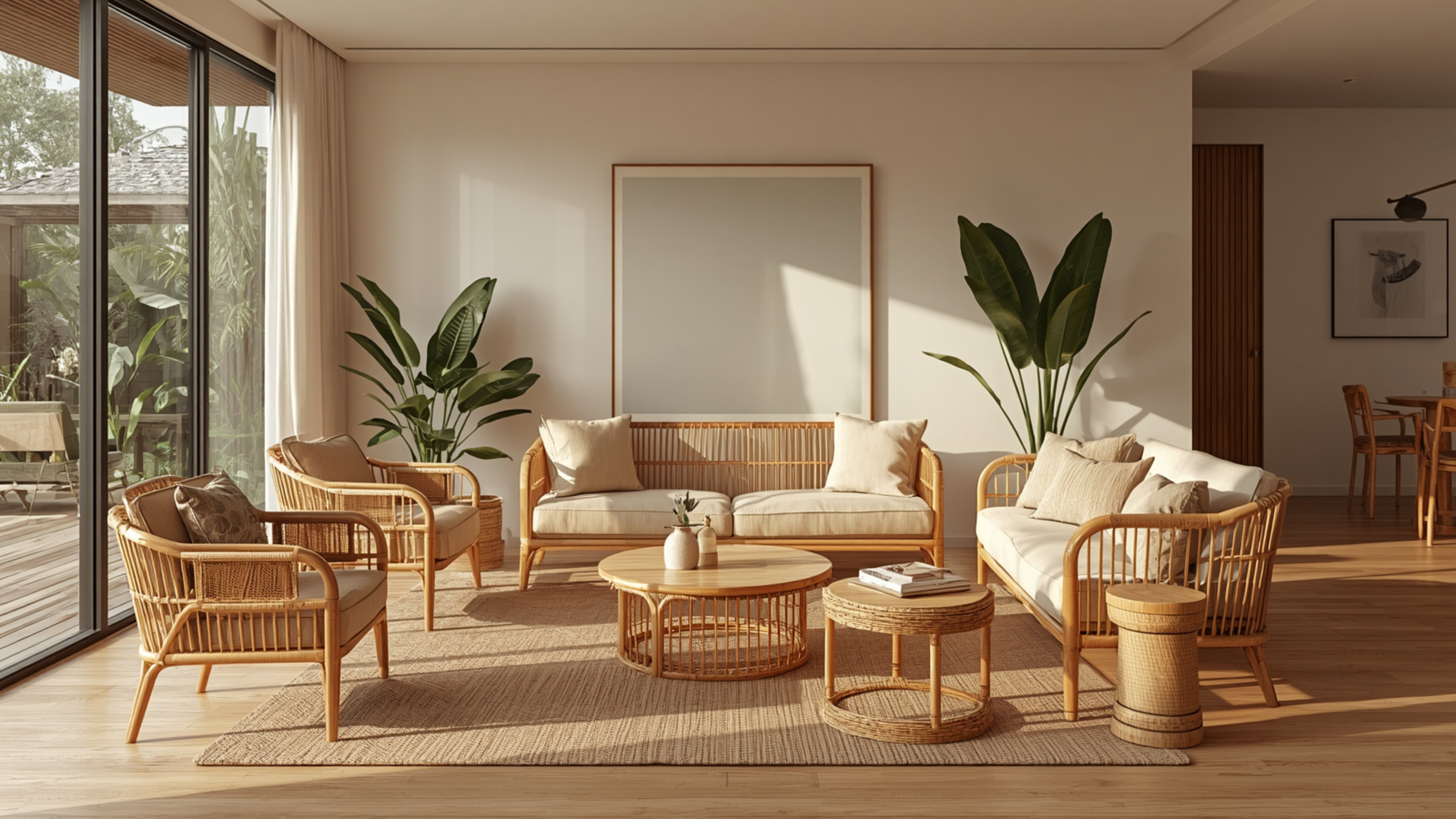 Salon en rotin Rattan House