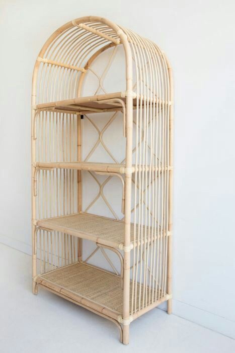 Etagere arche en rotin